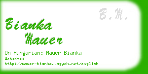 bianka mauer business card